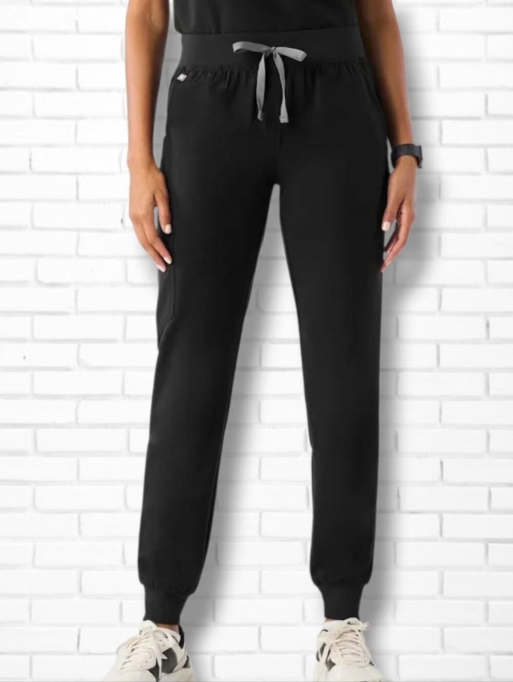 Figs Zamora Black Jogger Scrub Pants Size Small Petite